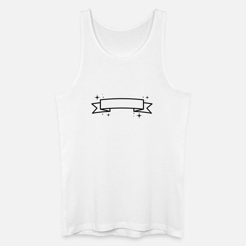 Banner - Text Einfügen - Männer Bio Tank Top - Weiß