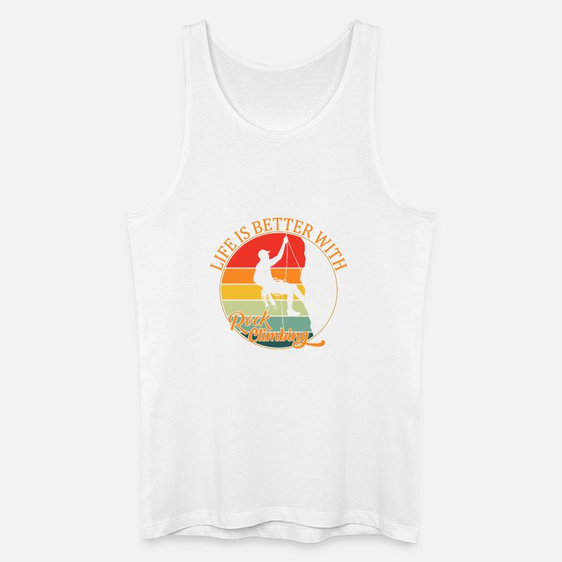 Das Leben ist besser mit Klettern - Männer Bio Tank Top - Weiß