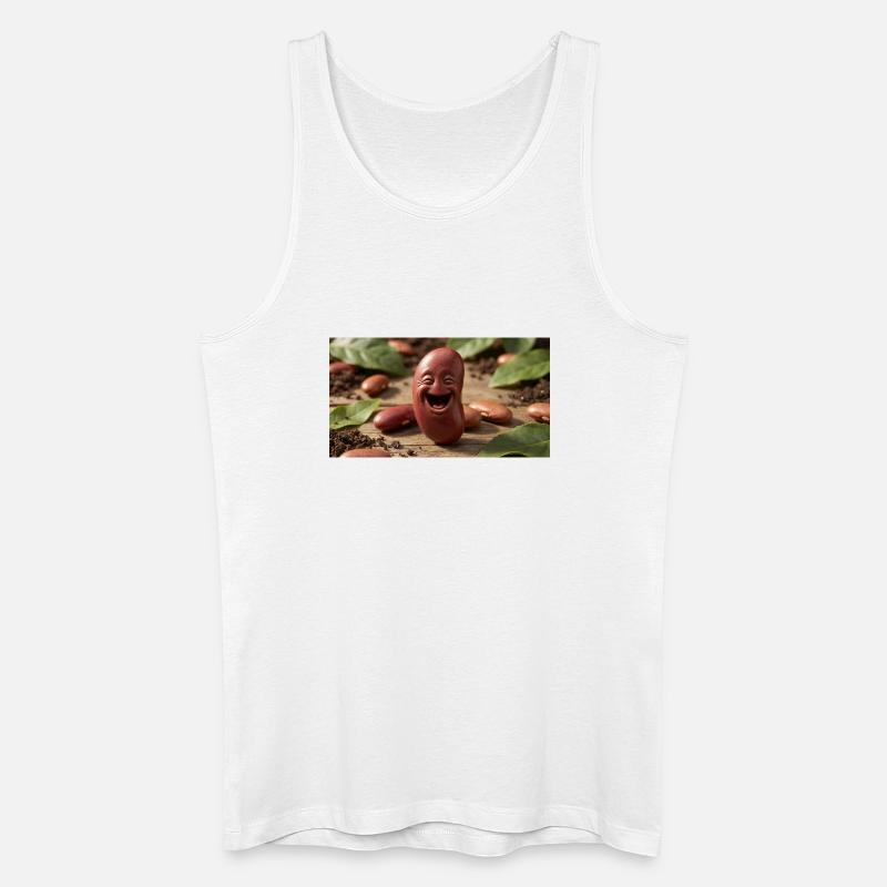 Kicherbohne Lachende Bohne - Männer Bio Tank Top - Weiß