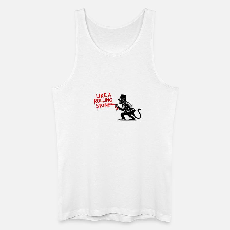 Comme un singe de Rolling Stone - Débardeur bio Homme - blanc