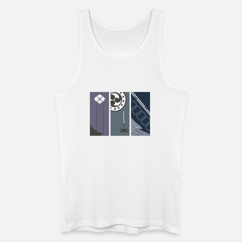 Echos von Edo – Moderne japanische Kunst - Männer Bio Tank Top - Weiß