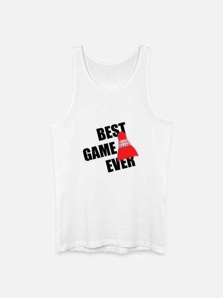 Badminton Best Game Ever - Men’s Organic Tank Top - white