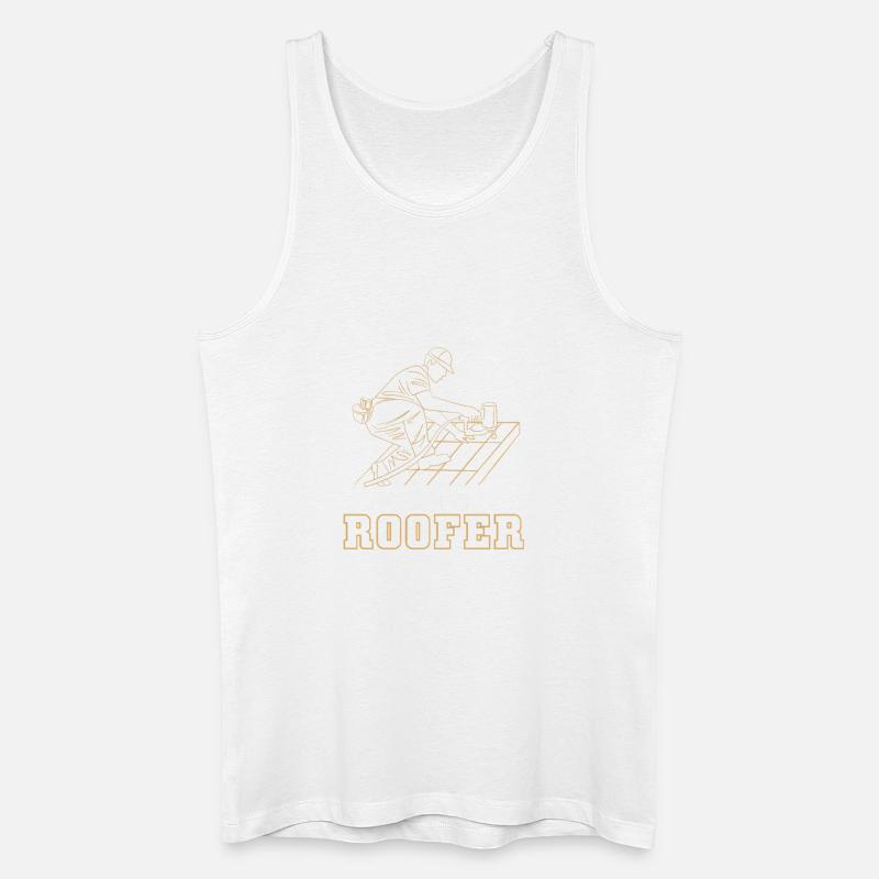 Dachdecker Handwerker Beruf Spruch - Männer Bio Tank Top - Weiß