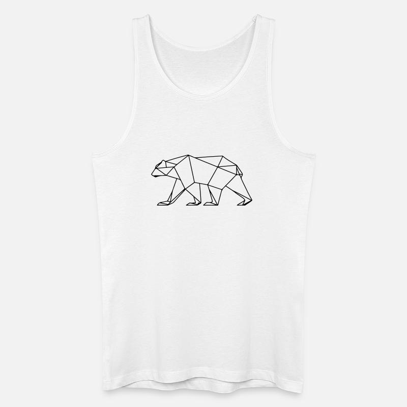 Polar Bär Polygon Eisbär Symbol - Männer Bio Tank Top - Weiß