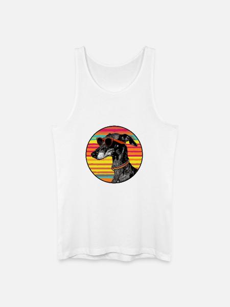 Dog with sunglasses - Men’s Organic Tank Top - white