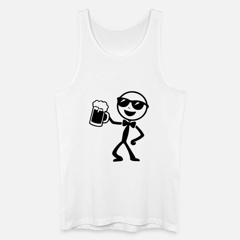 Bräutigam Strichmännchen Jga - Männer Bio Tank Top - Weiß