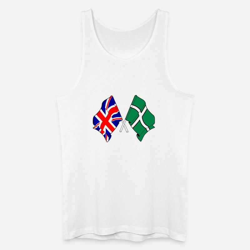 Devon & Great Britain Cross - Männer Bio Tank Top - Weiß