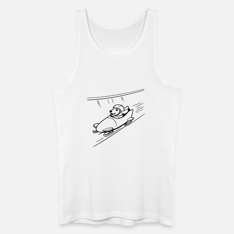 dackel eis bob kanal line art - Männer Bio Tank Top - Weiß