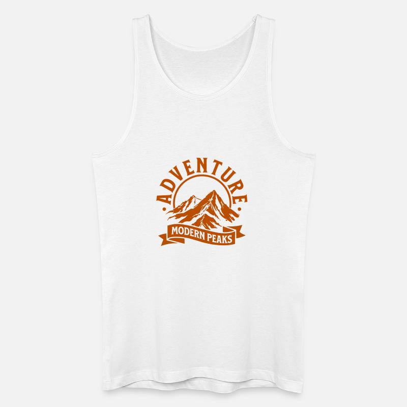 Moderne Bergabenteuer Peaks - Männer Bio Tank Top - Weiß