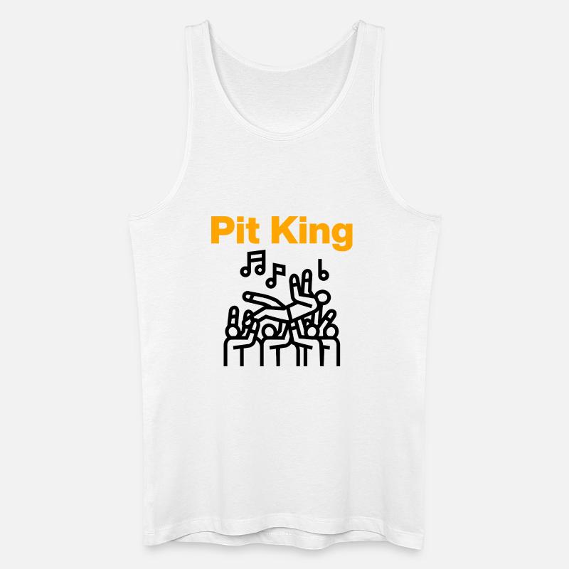 Pit King, Mosh Monarch! - Männer Bio Tank Top - Weiß