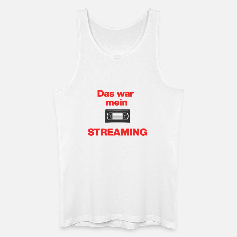 Das war Streaming, Videokasette früher, damals - Männer Bio Tank Top - Weiß