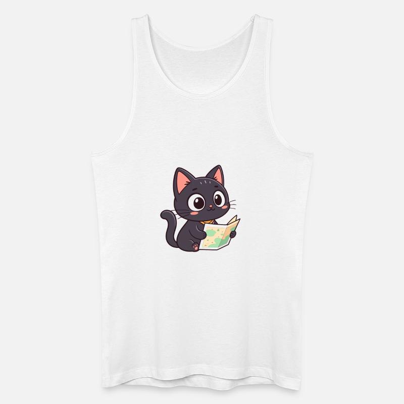 Lese- und Kartenchat - Männer Bio Tank Top - Weiß