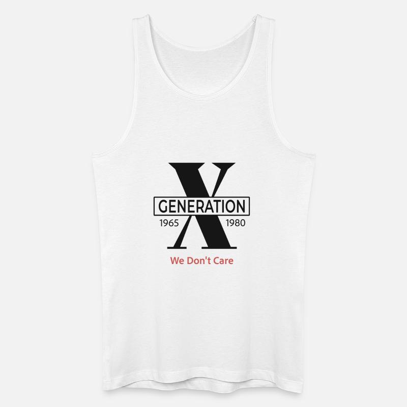  Generation X  We Don’t Care - Männer Bio Tank Top - Weiß