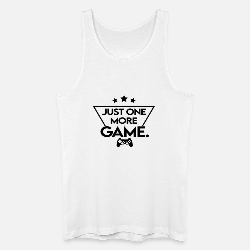 Just one more game - Männer Bio Tank Top - Weiß