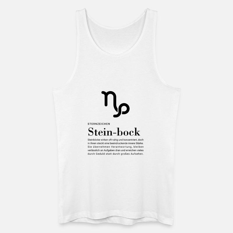 Sternzeichen Steinbock - Männer Bio Tank Top - Weiß