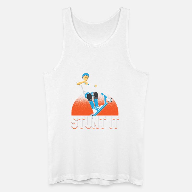 Stunt It Scooter Trick Rider Design - Männer Bio Tank Top - Weiß