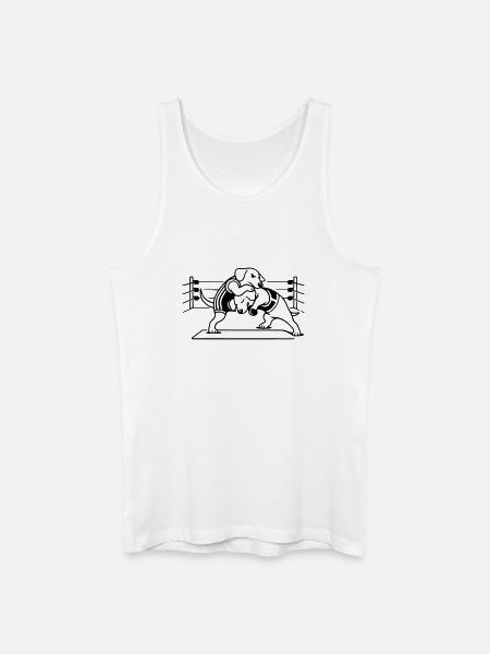 Chien de lutte - Débardeur bio Homme - blanc