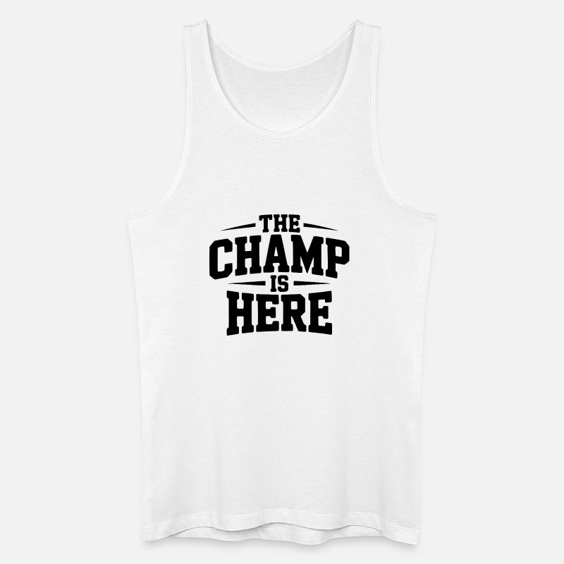 Der Champion ist da - Männer Bio Tank Top - Weiß