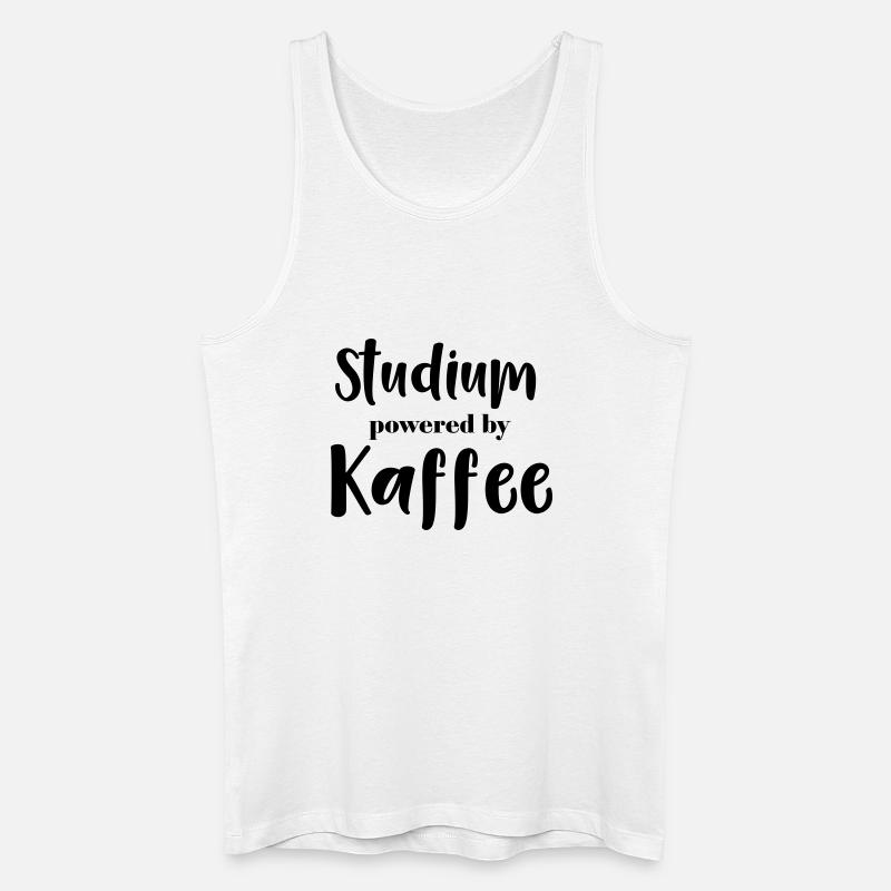 Studium powered by Kaffee - Männer Bio Tank Top - Weiß
