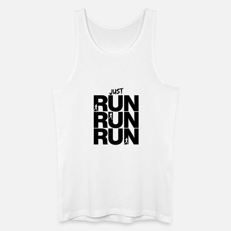 JUST RUN RUN RUN – GO! - Männer Bio Tank Top - Weiß