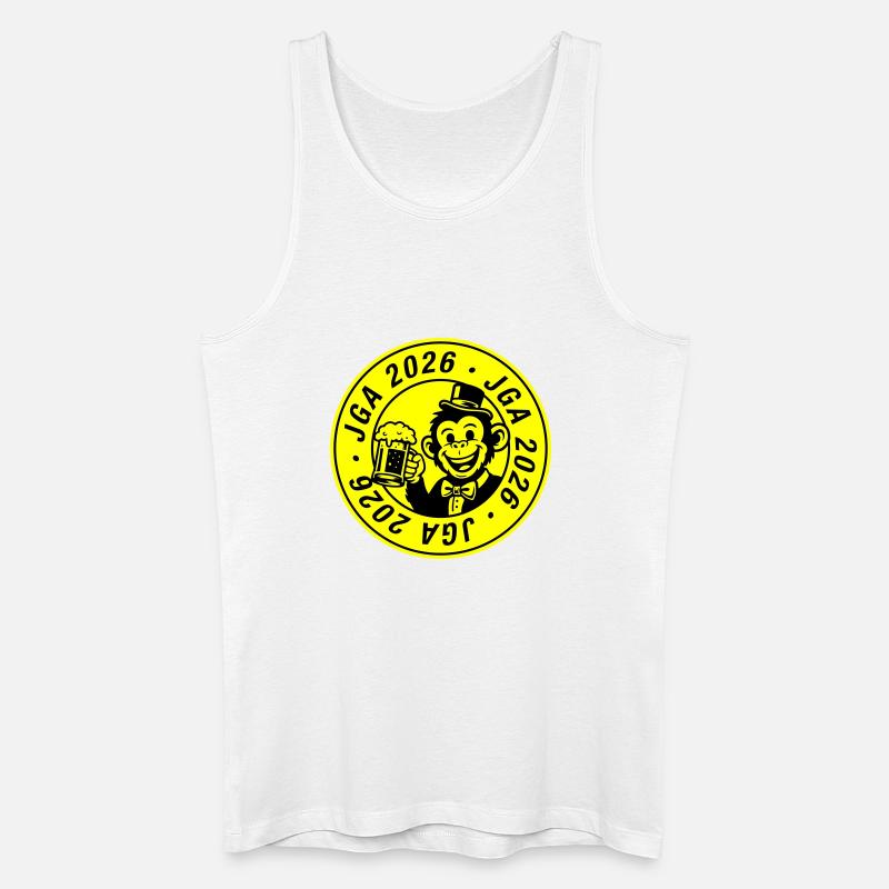 Jga 2026 Affe Bräutigam - Männer Bio Tank Top - Weiß