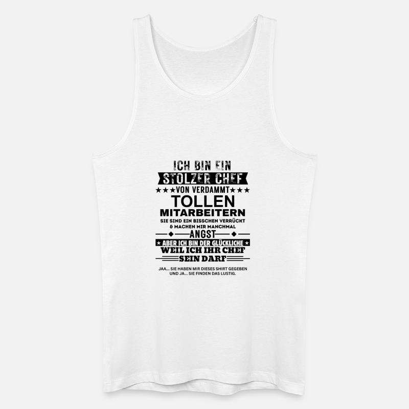 Stolzer Chef von tollen Mitarbeitern Geschenk - Männer Bio Tank Top - Weiß
