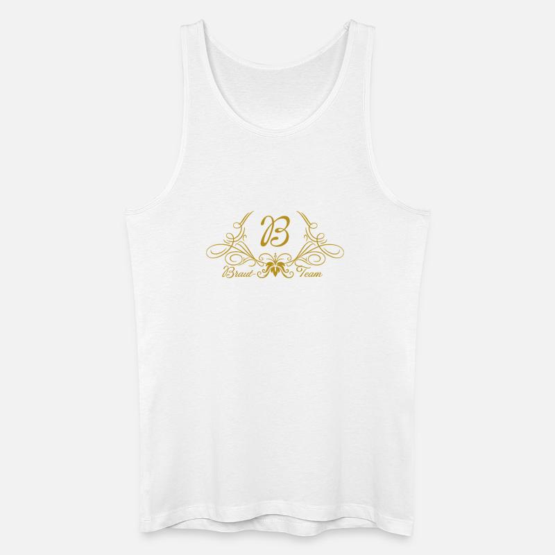 Braut Team Ornament Gold - Männer Bio Tank Top - Weiß