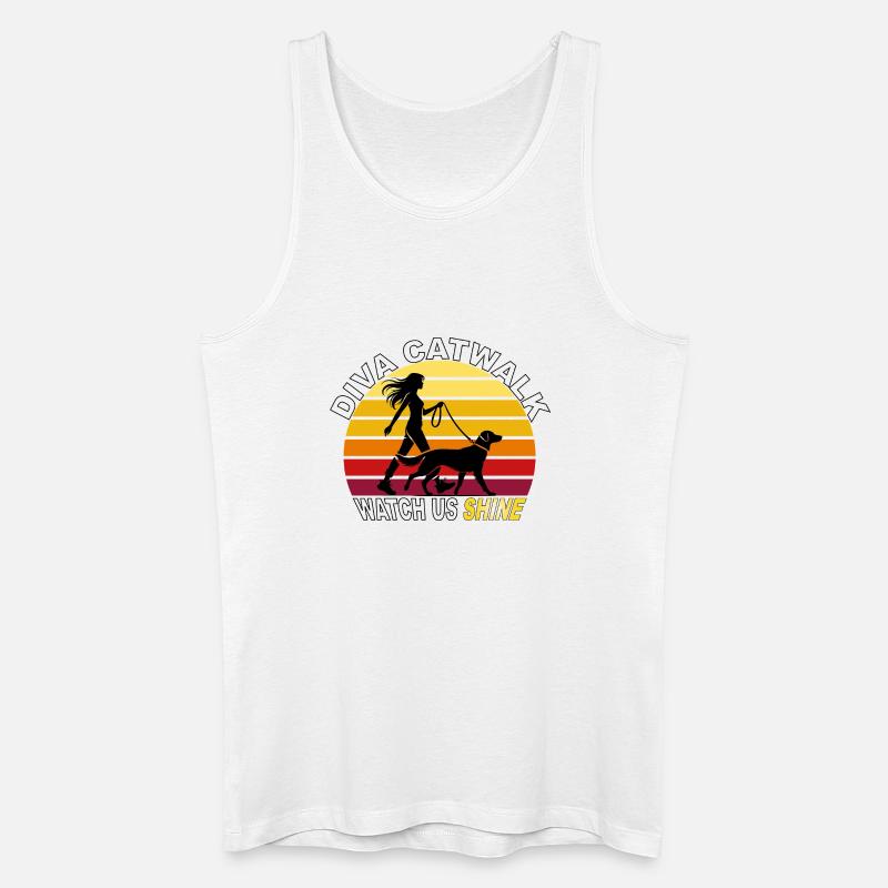 Diva Catwalk - Watch Us Shine Retro - Männer Bio Tank Top - Weiß