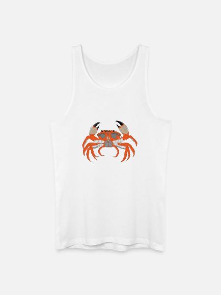 Crab Print - Men’s Organic Tank Top - white