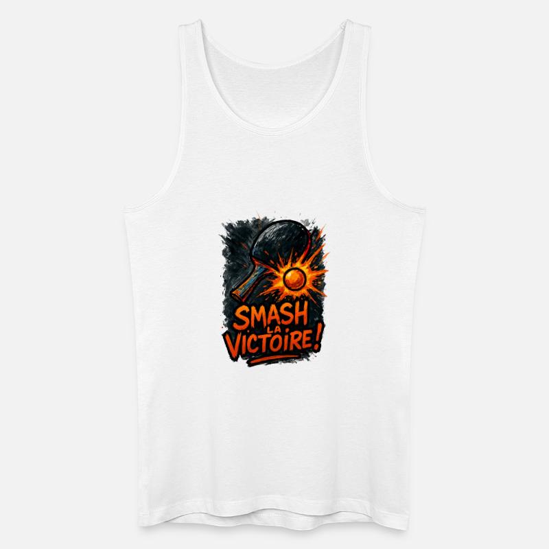 Zerstört den Sieg! Tischtennis - Männer Bio Tank Top - Weiß