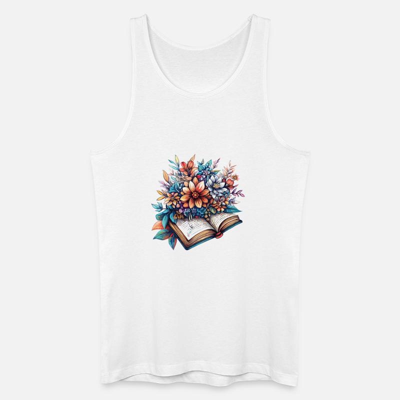 Blütenlese aus dem Buch - Männer Bio Tank Top - Weiß