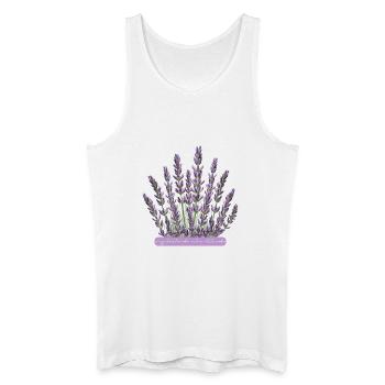 Lavendelblüten verrückt nach Lavendel - Männer Bio Tank Top - Weiß - Vorne