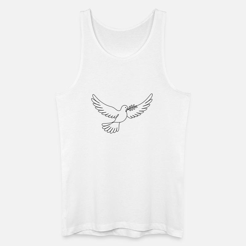 Taube Frieden - Männer Bio Tank Top - Weiß