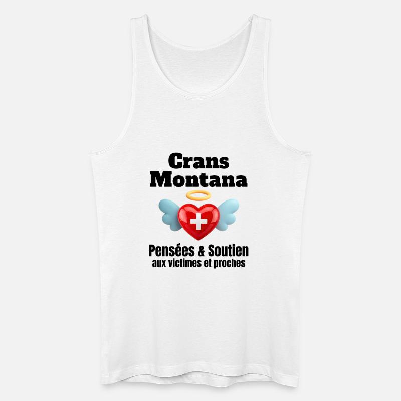 Schweiz, ich bin Schweizerin, Crans-Montana - Männer Bio Tank Top - Weiß