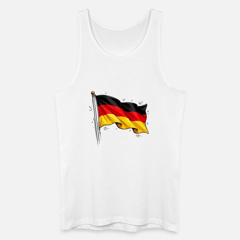 Deutsche Flagge  - Männer Bio Tank Top - Weiß