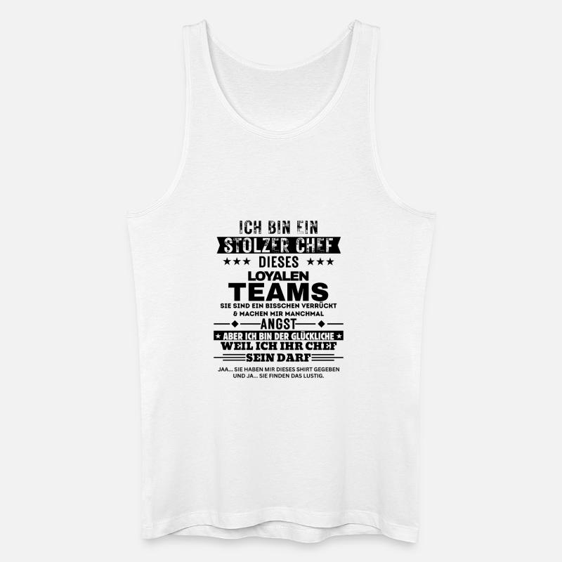 Stolzer Chef von einem loyalen Team - Männer Bio Tank Top - Weiß