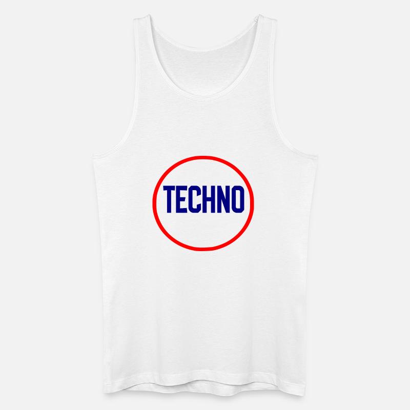 Techno Pulse Circle Logo - Männer Bio Tank Top - Weiß