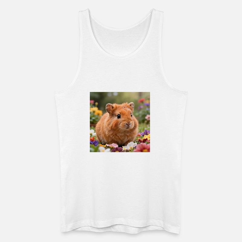 Blumiger Hamstertraum - Männer Bio Tank Top - Weiß
