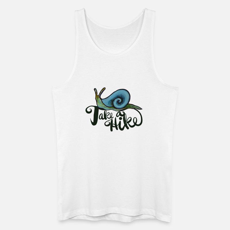 Take a Hike Snail Adventure - Männer Bio Tank Top - Weiß