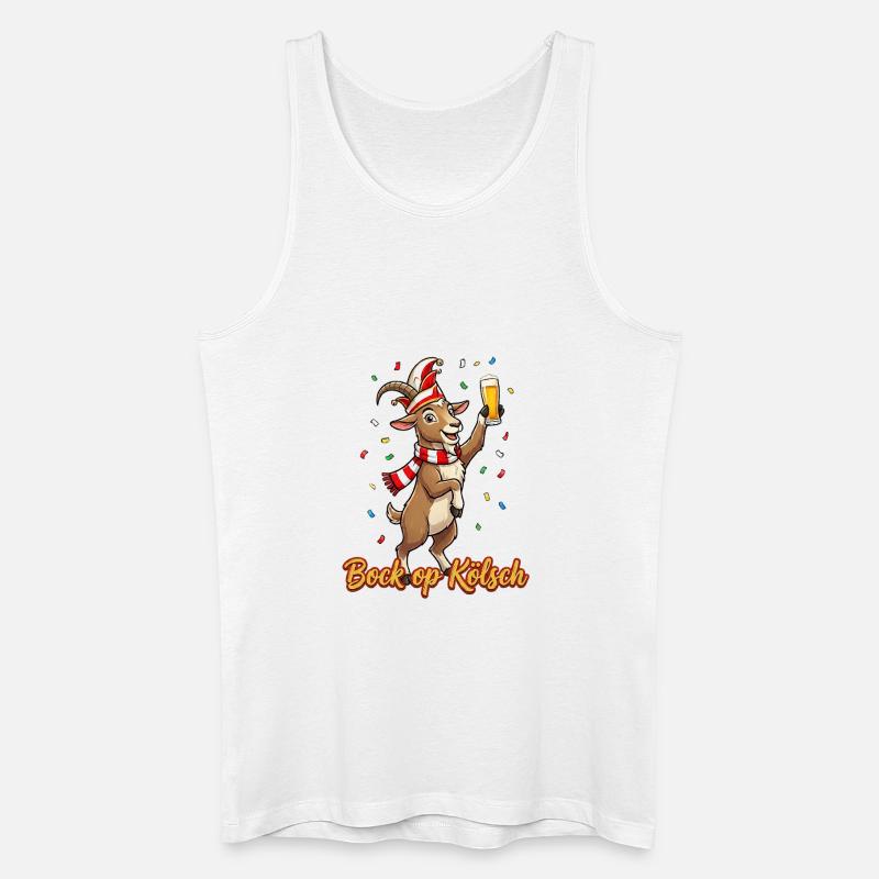 Bock op Kölsch - Köln Karneval Ziegenbock - Männer Bio Tank Top - Weiß