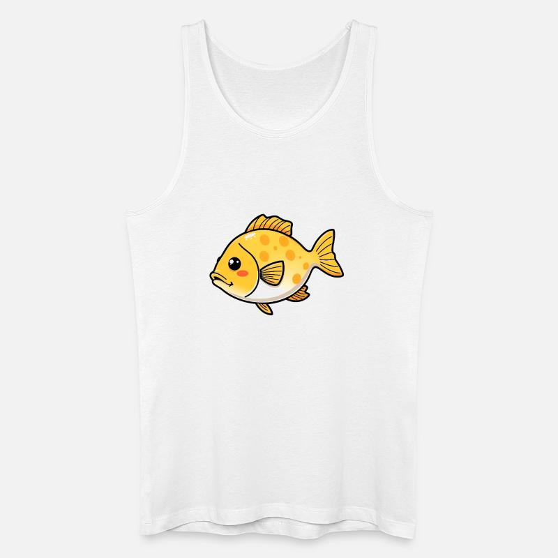 Fisch - Männer Bio Tank Top - Weiß