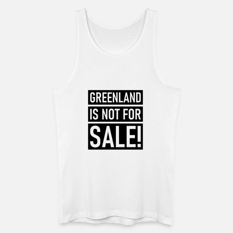Grønland er ikke til salg - Grønland - Danmark - Økologisk tanktop til mænd - hvid