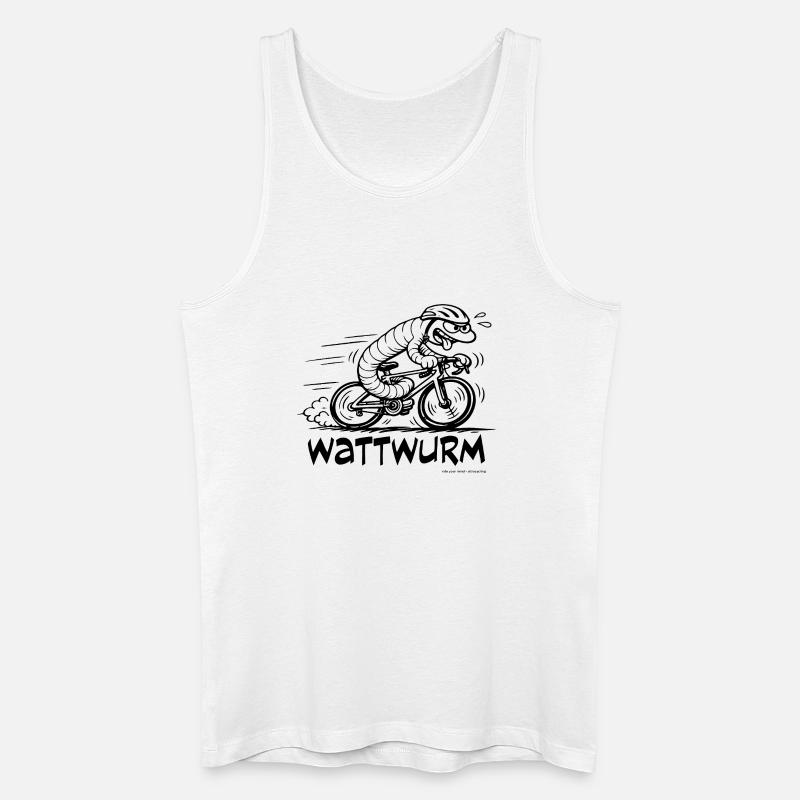 Der Wattwurm - Männer Bio Tank Top - Weiß