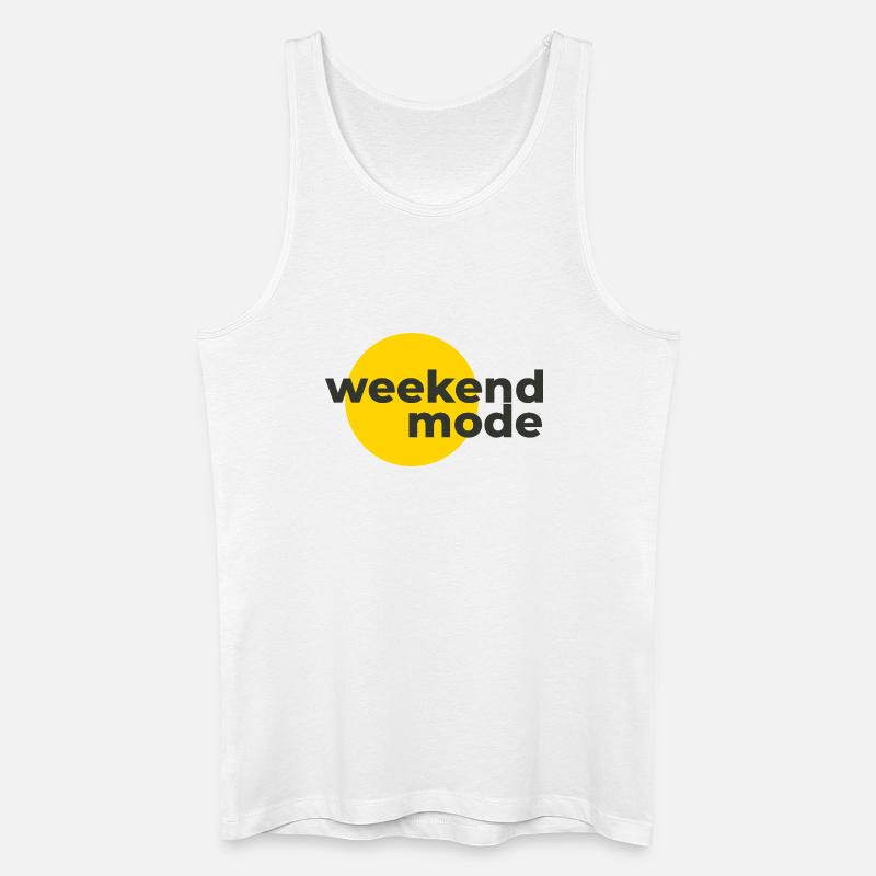 Weekend Mode - Männer Bio Tank Top - Weiß