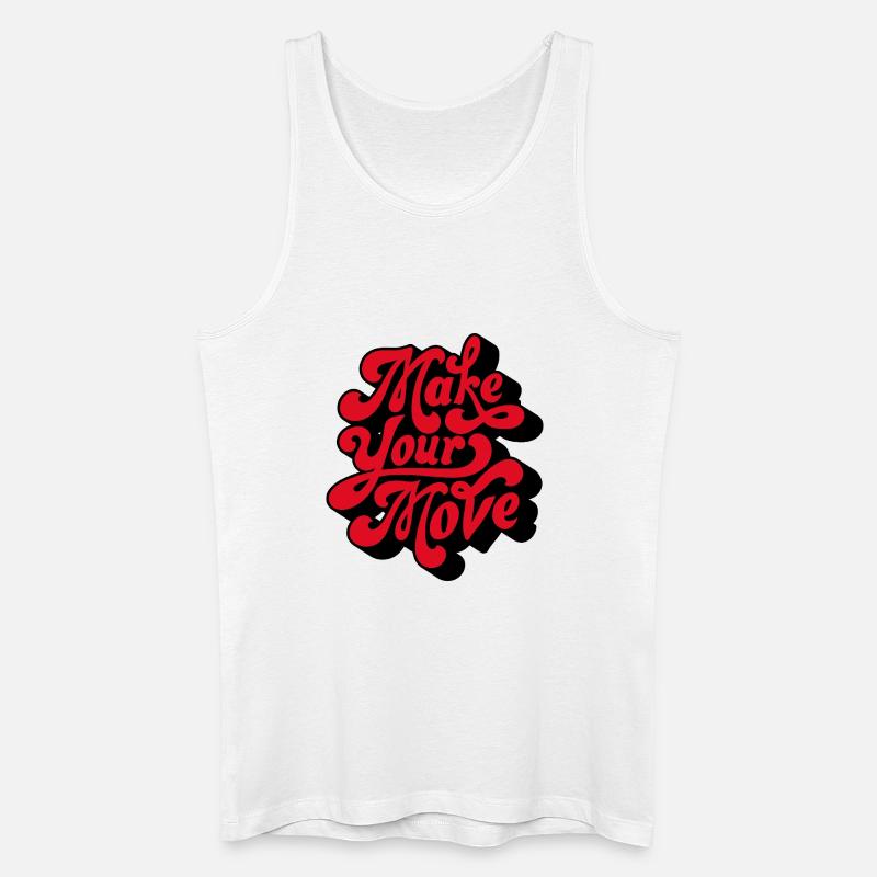 Make Your Love Retro Script - Männer Bio Tank Top - Weiß