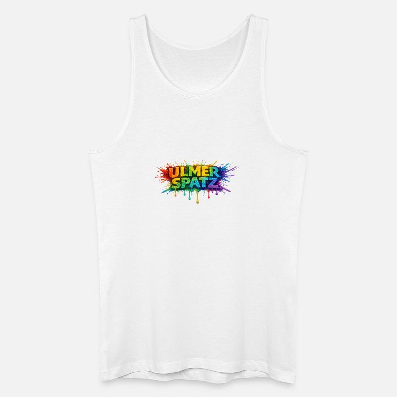 UlmerSpatz Regenbogen - Männer Bio Tank Top - Weiß