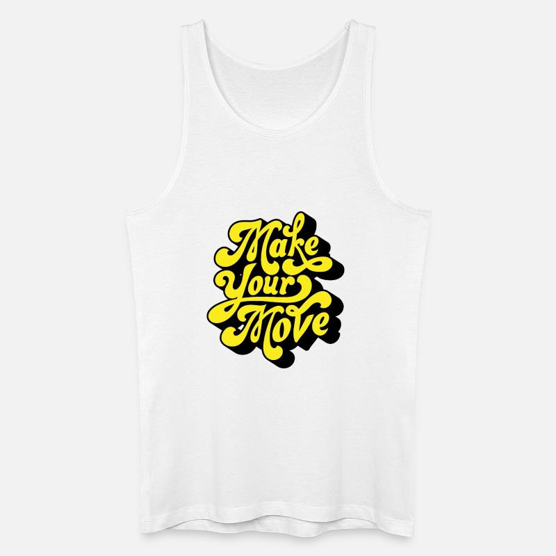 Make Your Move – Neon Script - Men’s Organic Tank Top - white