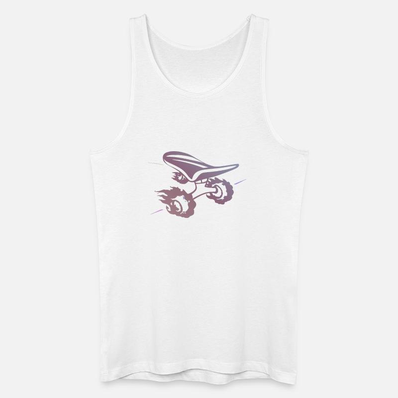 Gradient skateboard Silhouette Ride - Männer Bio Tank Top - Weiß
