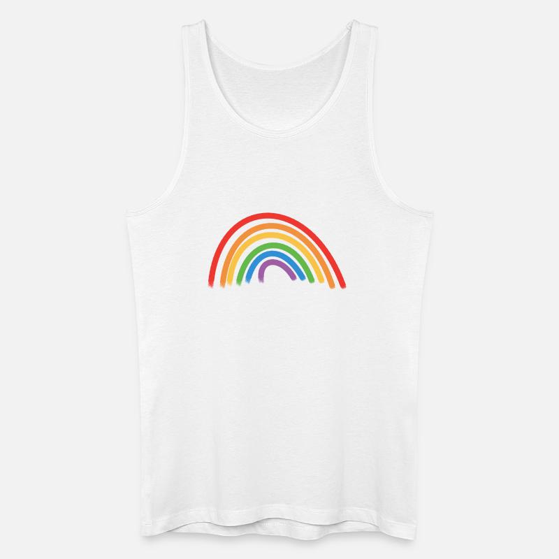 Regenbogen Geschenkidee - Männer Bio Tank Top - Weiß