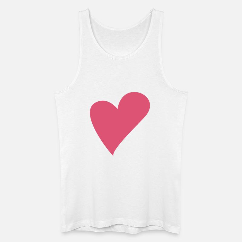 Liebe Herz Herzen - Männer Bio Tank Top - Weiß